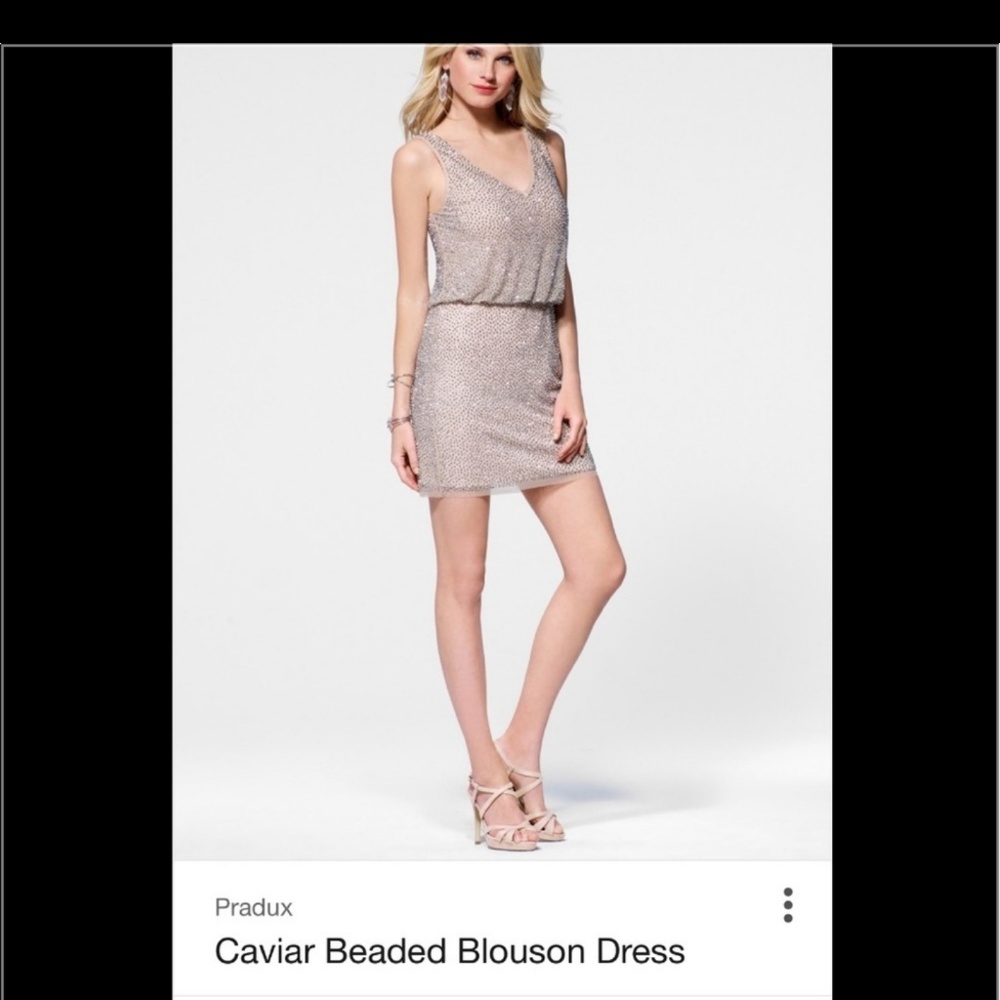 Cache caviar beaded blouson dress